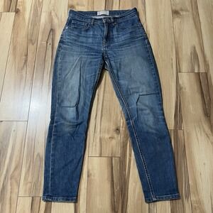 Everlane Original Cheeky Ankle Jeans Sz 26 High Rise Vintage Distressed Wash